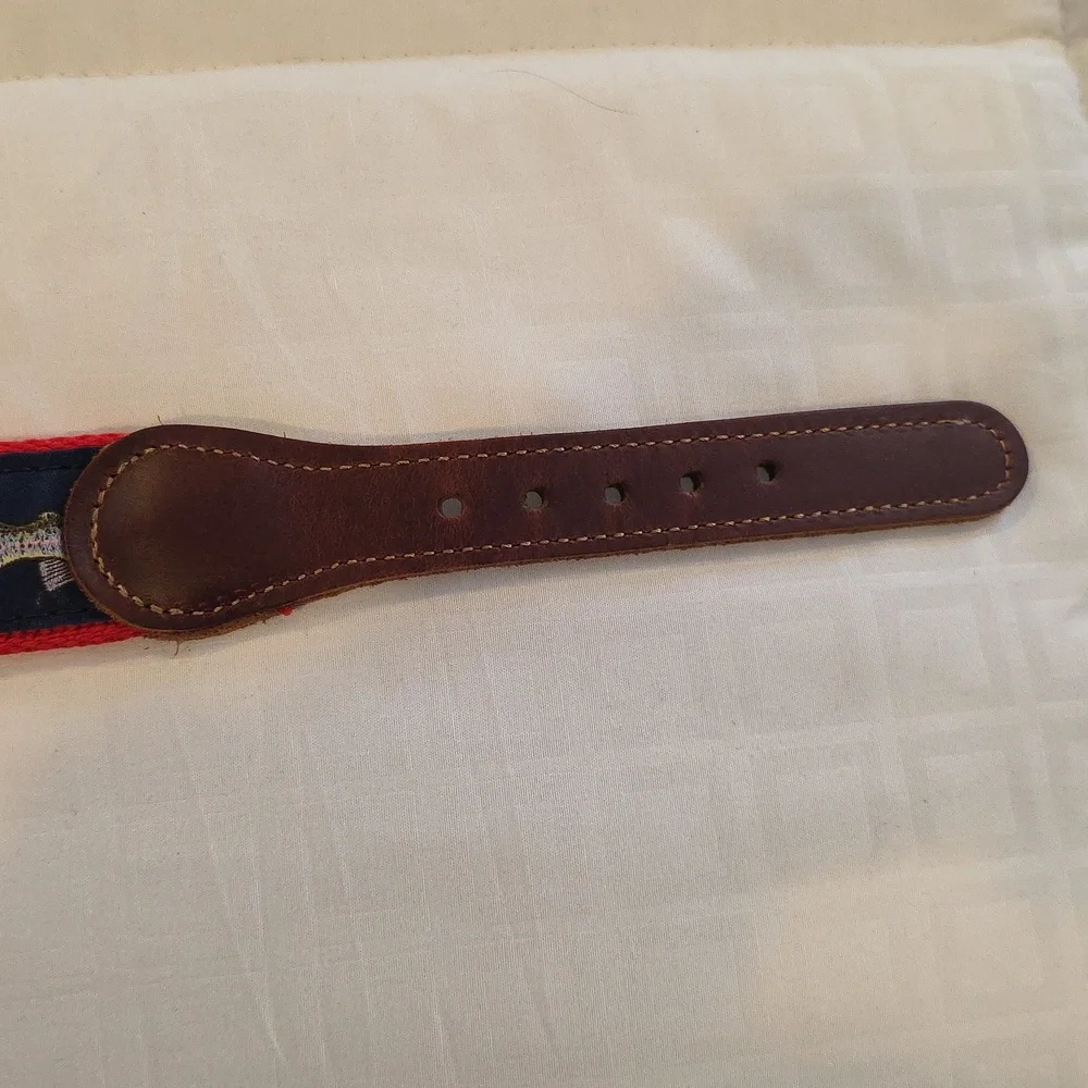 Youth Red and Blue Fish Design Belt